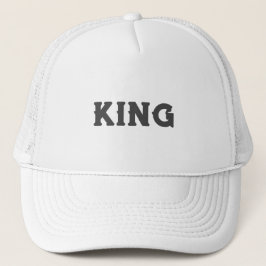 Gepersonaliseerde Custom King Tekst Witte Trucker Trucker Pet