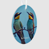 Gepersonaliseerde Custom Kleurrijke Vogels Foto Ornament (voorkant)