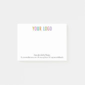 Gepersonaliseerde Custom Logo Branded vanaf het bu Post-it® Notes (Voorkant)