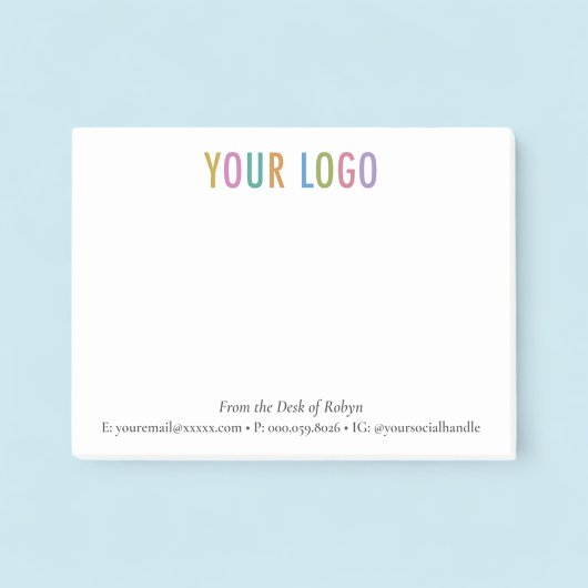 Gepersonaliseerde Custom Logo Branded vanaf het bu Post-it® Notes