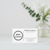 Gepersonaliseerde Custom logo modern minimalistisc Visitekaartje (Staand voorkant)