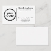 Gepersonaliseerde Custom logo modern minimalistisc Visitekaartje (Voorkant / Achterkant)