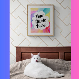 Gepersonaliseerde custom maak je eigen kunst poster
