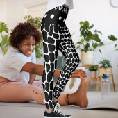 Gepersonaliseerde Custom Made Zwart Patroon Kat Yo Leggings