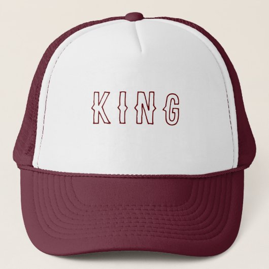 Gepersonaliseerde Custom Maroon Kleur Trucker Hoed Pet (Voorkant)
