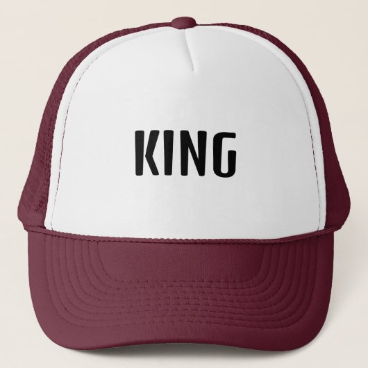 Gepersonaliseerde Custom Maroon Kleur Trucker Hoed Pet (Voorkant)