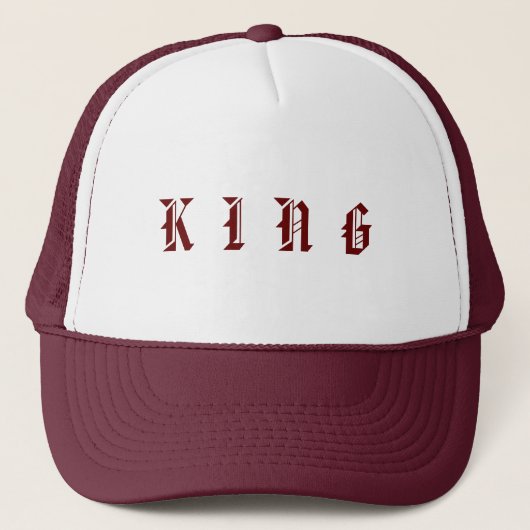 Gepersonaliseerde Custom Maroon Kleur Trucker Hoed Pet (Voorkant)