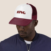 Gepersonaliseerde Custom Maroon Kleur Trucker Hoed Pet (In situ)