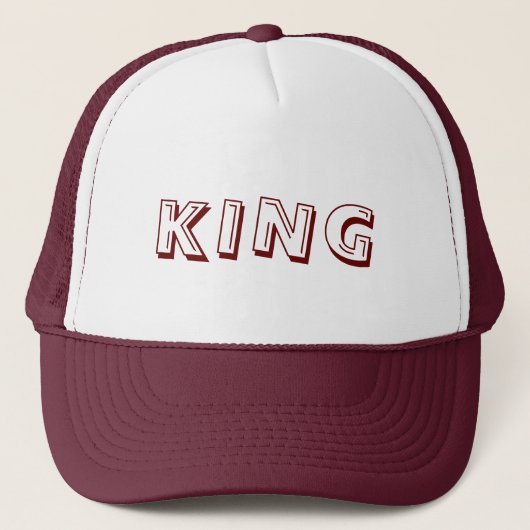 Gepersonaliseerde Custom Maroon Kleur Trucker Hoed Trucker Pet (Voorkant)