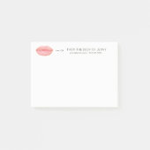 Gepersonaliseerde Custom Minimal Roze Rose Gold Li Post-it® Notes (Voorkant)