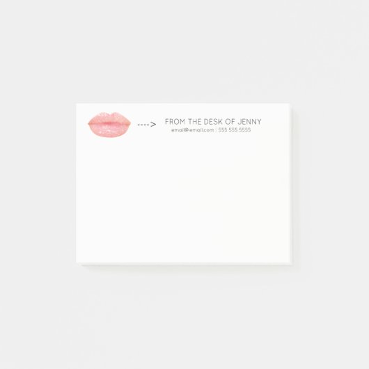 Gepersonaliseerde Custom Minimal Roze Rose Gold Li Post-it® Notes (Voorkant)