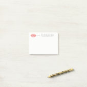 Gepersonaliseerde Custom Minimal Roze Rose Gold Li Post-it® Notes (Op bureau)