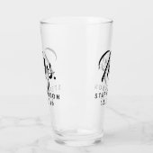 Gepersonaliseerde Custom Mrs. Mr. Couple Wedding Glas (Links)