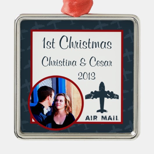 Gepersonaliseerde Custom Ornament Airplane Flight (Voorkant)