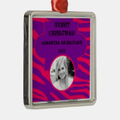 Gepersonaliseerde Custom Ornament Hot Pink Paarse  (Rechts)