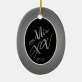 Gepersonaliseerde Custom Ornament Mis XV Silver (Voorkant)