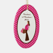 Gepersonaliseerde Custom Ornament Mod Mom Polka Do (Rechts)