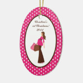 Gepersonaliseerde Custom Ornament Mod Mom Polka Do (Links)