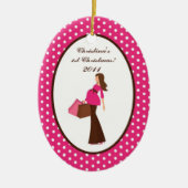 Gepersonaliseerde Custom Ornament Mod Mom Polka Do (Voorkant)