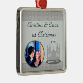 Gepersonaliseerde Custom Ornament Soft Blue Islami (Rechts)