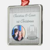 Gepersonaliseerde Custom Ornament Soft Blue Islami (Links)