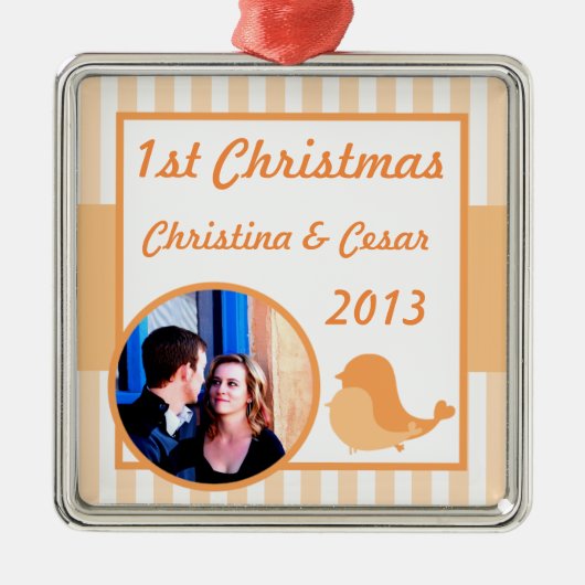 Gepersonaliseerde Custom Ornament Tortelduifjes Pe (Voorkant)