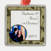 Gepersonaliseerde Custom Ornament Witte Ginkgo bla (Voorkant)