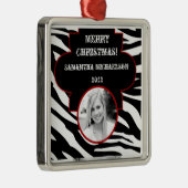 Gepersonaliseerde Custom Ornament Zwart-wit Zebra (Rechts)