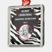 Gepersonaliseerde Custom Ornament Zwart-wit Zebra (Links)
