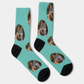 Gepersonaliseerde Custom Photo Blob - Husky Dog Fa Sokken (Rechts)