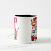 Gepersonaliseerde Custom Photo Bootleg Ik hou van  Tweekleurige Koffiemok (Center)