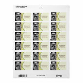 Gepersonaliseerde Custom Photo Circle Mailing Labe Etiket (Full Sheet)