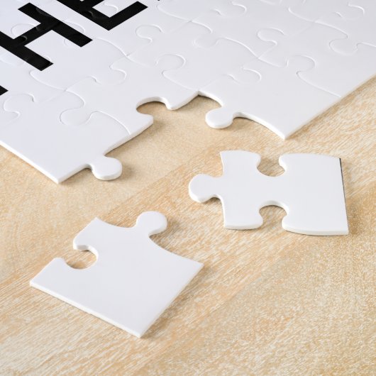 Gepersonaliseerde Custom Photo Collage Modern Legpuzzel (Zijkant)