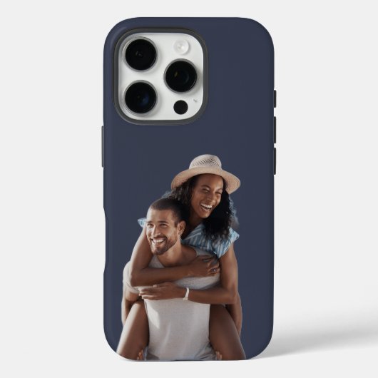 Gepersonaliseerde Custom Photo Navy Tough Case-Mate iPhone Case (Achterkant)