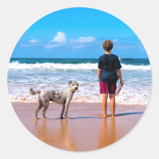 Gepersonaliseerde Custom Photo Sticker Ontwerp uw  (Voorkant)