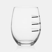 Gepersonaliseerde Custom Pour Line Grappig Wijnglas Zonder Voet (Rechts)