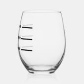 Gepersonaliseerde Custom Pour Line Grappig Wijnglas Zonder Voet (Links)