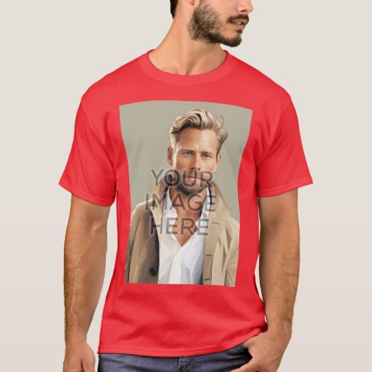 Gepersonaliseerde Custom T-Shirt Verticale Afbeeld (Voorkant)