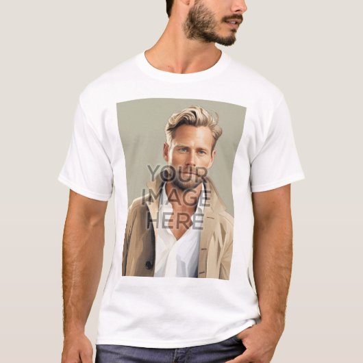 Gepersonaliseerde Custom T-Shirt Verticale Afbeeld (Voorkant)