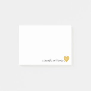 Gepersonaliseerde Custom Trendy Glam Gold Folie Ha Post-it® Notes