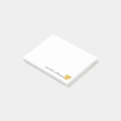 Gepersonaliseerde Custom Trendy Glam Gold Folie Ha Post-it® Notes (Schuin)