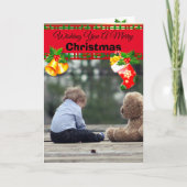 Gepersonaliseerde Custom Upload Foto Kerst Kaarten (Voorkant)