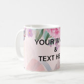 Gepersonaliseerde Custom Uw Eigen Foto abstracte k Koffiemok (Voorkant links)