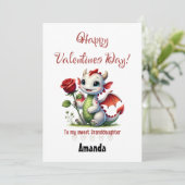 Gepersonaliseerde Custom Valentijnsdag kleindochte Feestdagenkaart (Staand voorkant)