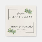 Gepersonaliseerde Custom voor uw Happy Tears bruil Servet (Voorkant)