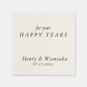 Gepersonaliseerde Custom voor uw Happy Tears bruil Servet (Voorkant)