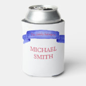 Gepersonaliseerde Custom Waterverf Amerikaanse vla Blikjeskoeler (Blikje Achterkant)