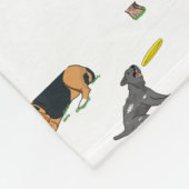 Gepersonaliseerde Cute Dogs Illustrations Pattern Fleece Deken (Hoek)