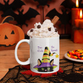 Gepersonaliseerde Cute Halloween Witch Black Cat Koffiemok
