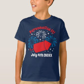 GEPERSONALISEERDE Cute julth Fireworks T-Shirt (Voorkant)